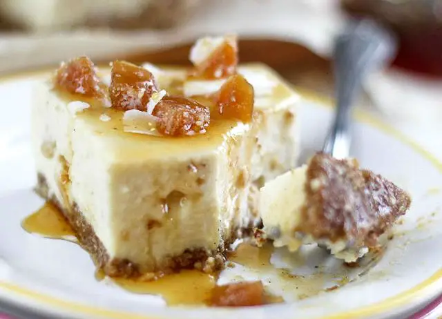 Candied Ginger Cheesecake Bars