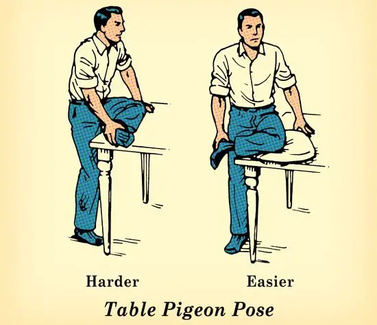 4. Table Pigeon Pose