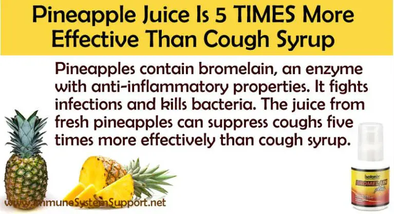 Pineapple Juice Is 5 Times More Effective Than Cough Syrup