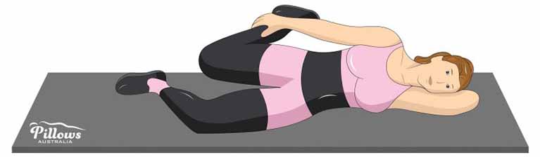6 The quadriceps lying down stretch